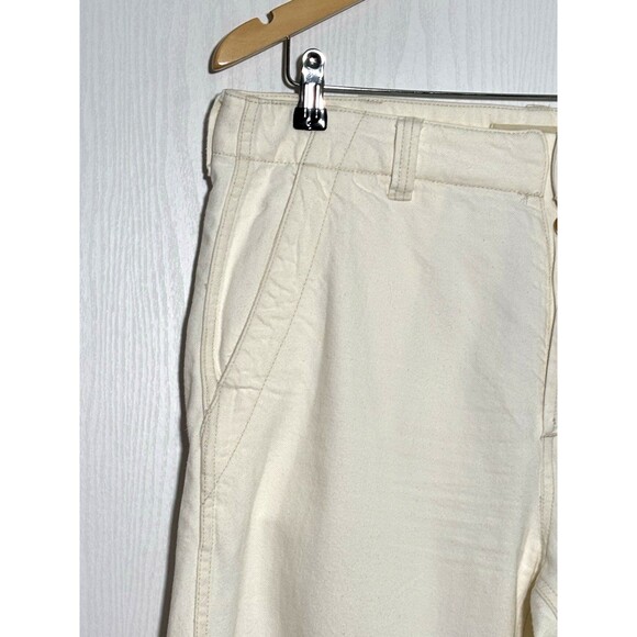 Madewell Patch Pocket Jeans Mens 31 White Ivory Ecru Relaxed Summer Denim New - Picture 3 of 16